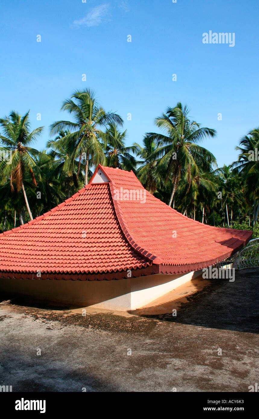 Modern reconstruction of traditional Kerala architecture Stock Photo