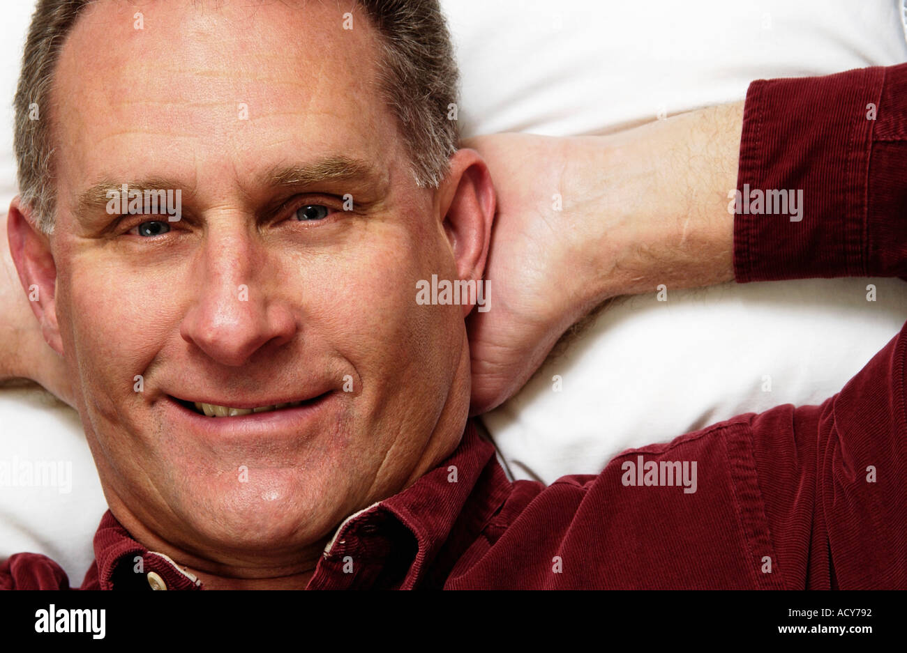 Man lying down Stock Photo Alamy