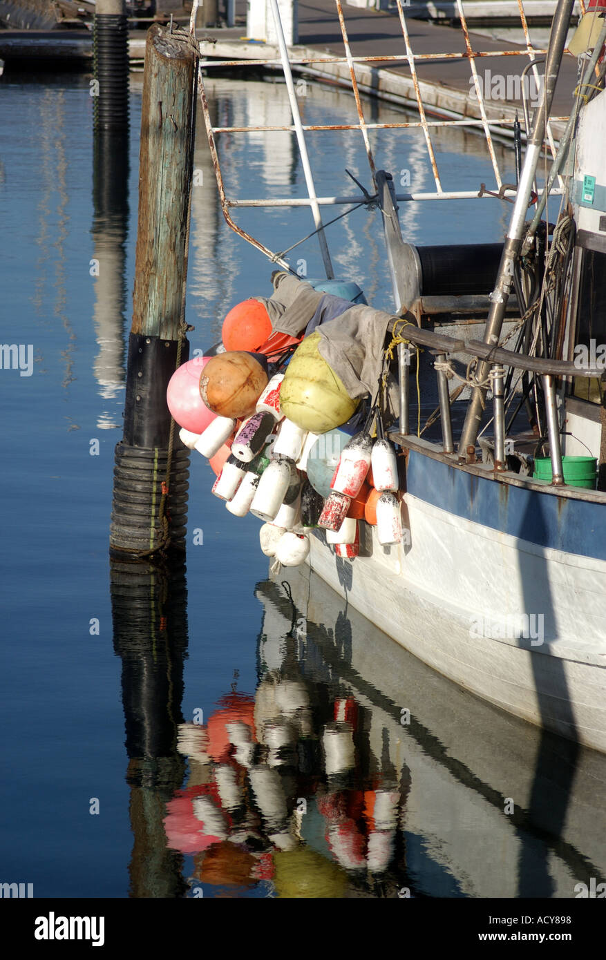 Fishing Boat Buoys Stock Photo Alamy