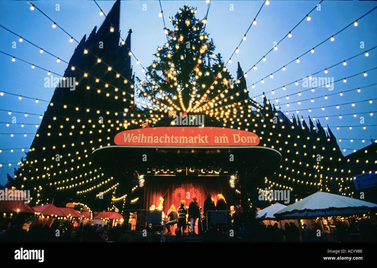 Germany Cologne Koeln dome kathedral chistmas market Stock Photo
