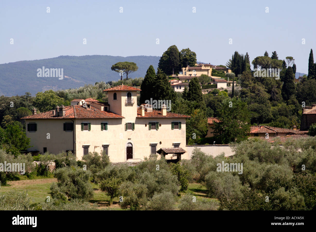 Villa Tuscany near Florence Stock Photo - Alamy
