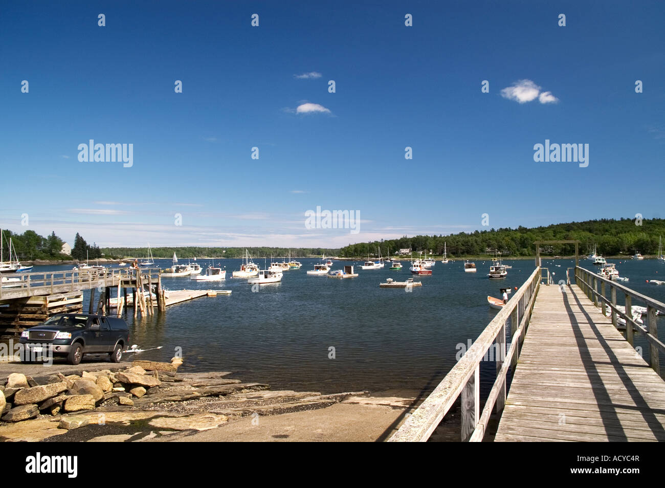 harbor Round Pond, Maine, USA Stock Photo Alamy