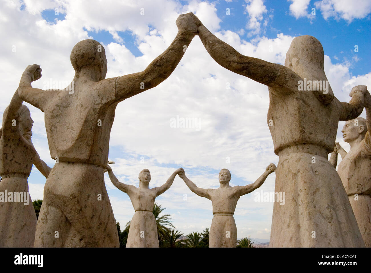 Sardana statues montjuic barcelona spain hi-res stock photography and ...