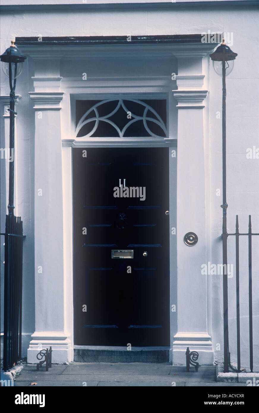 Front Door 11 Downing Street London Stock Photo