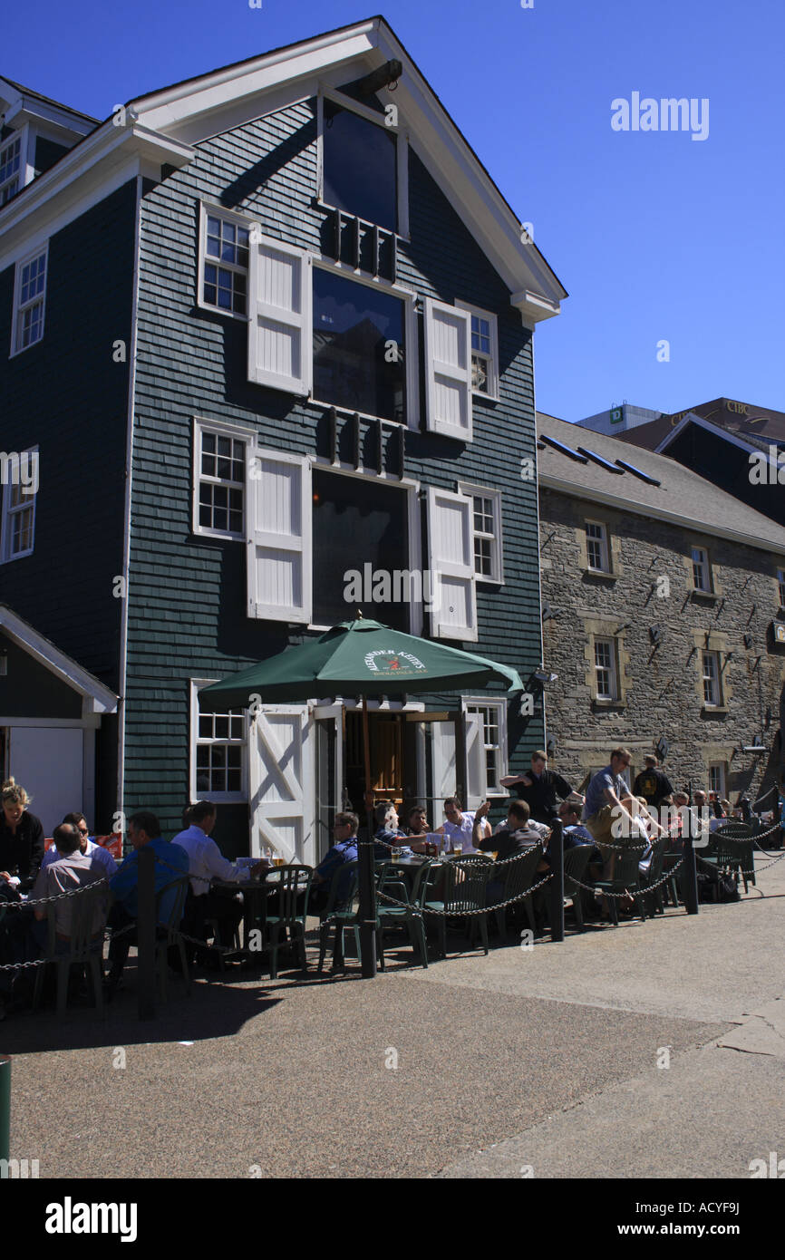 outside restaurant at the historic district of Halifax, Nova Scotia, Canada, North America. Photo by Willy Matheisl Stock Photo