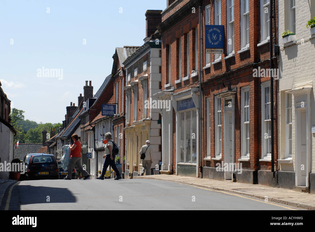 Little Walsingham High Street Norfolk England UK Stock Photo Alamy