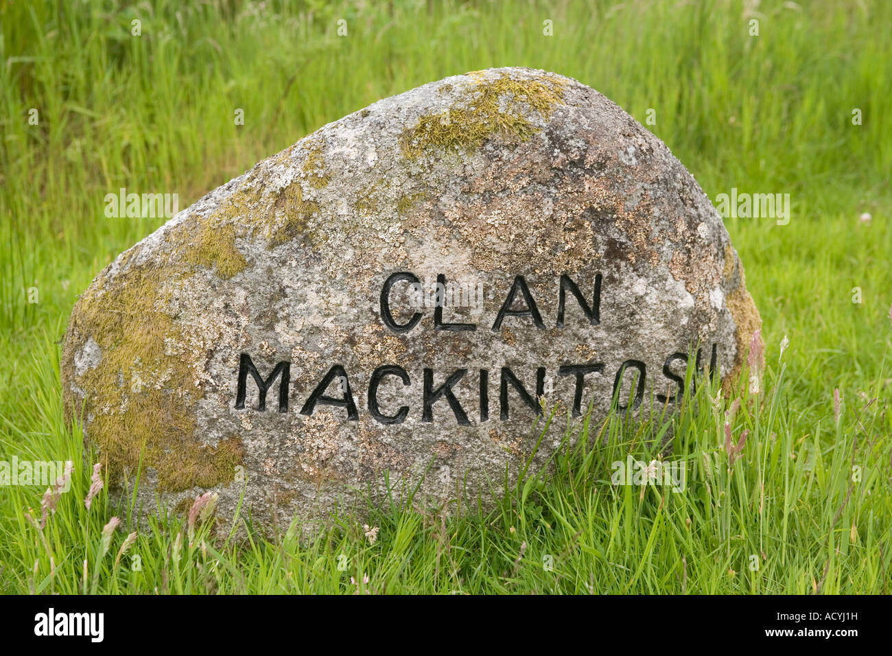 Scotland. Highlands. Culloden battlefield grave of Clan Mackintosh Stock Photo