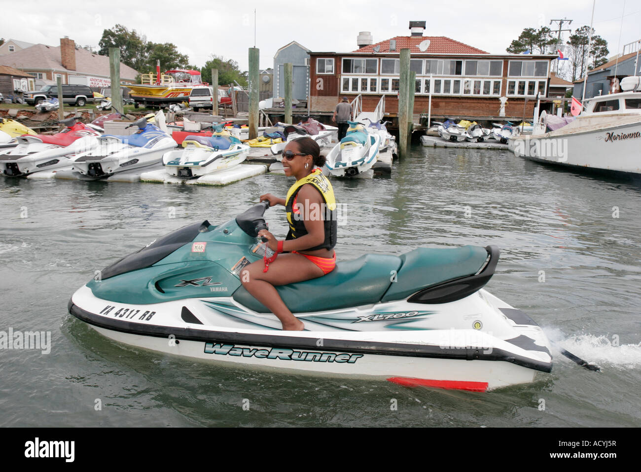 Rudee inlet water jet ski rentals hires stock photography and images Alamy