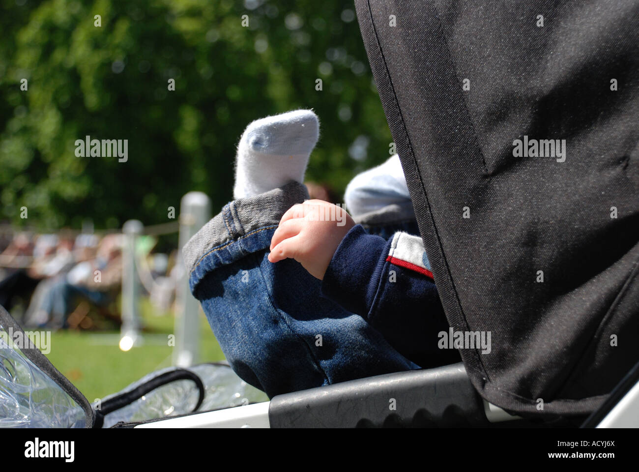 baby in pushchair 4 Stock Photo Alamy