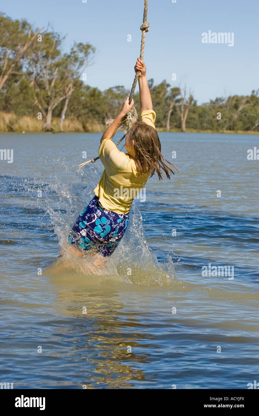 Rope Swing Over River High Resolution Stock Photography and Images Alamy