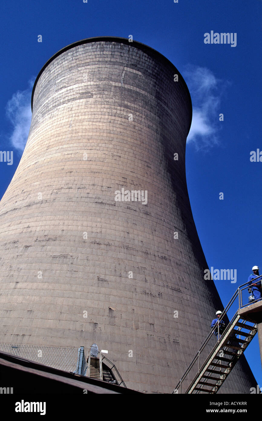The exterior of a cooling tower in South Africa Stock Photo Alamy