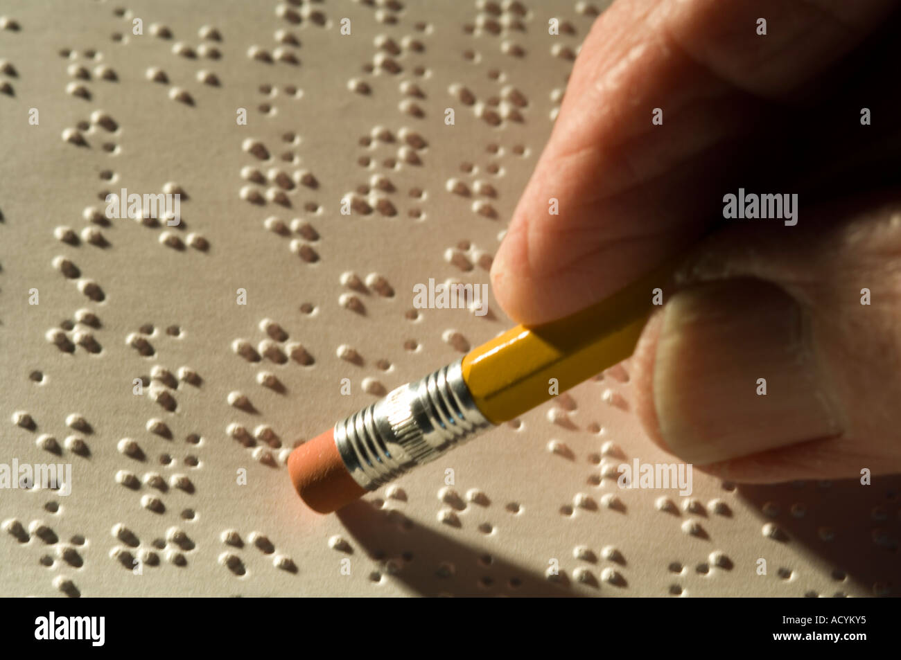 Braille book for the blind Stock Photo Alamy