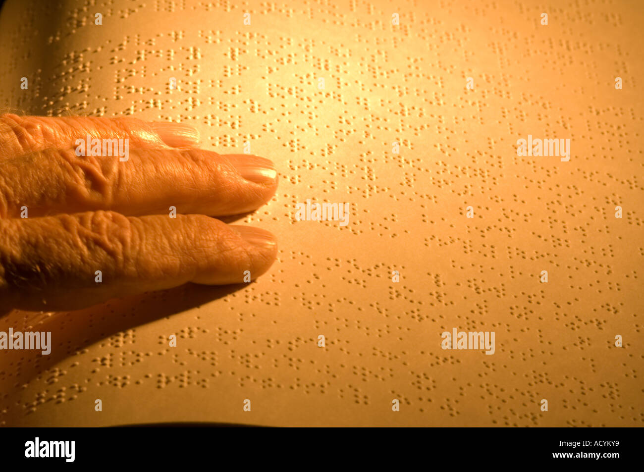 Braille book for the blind Stock Photo