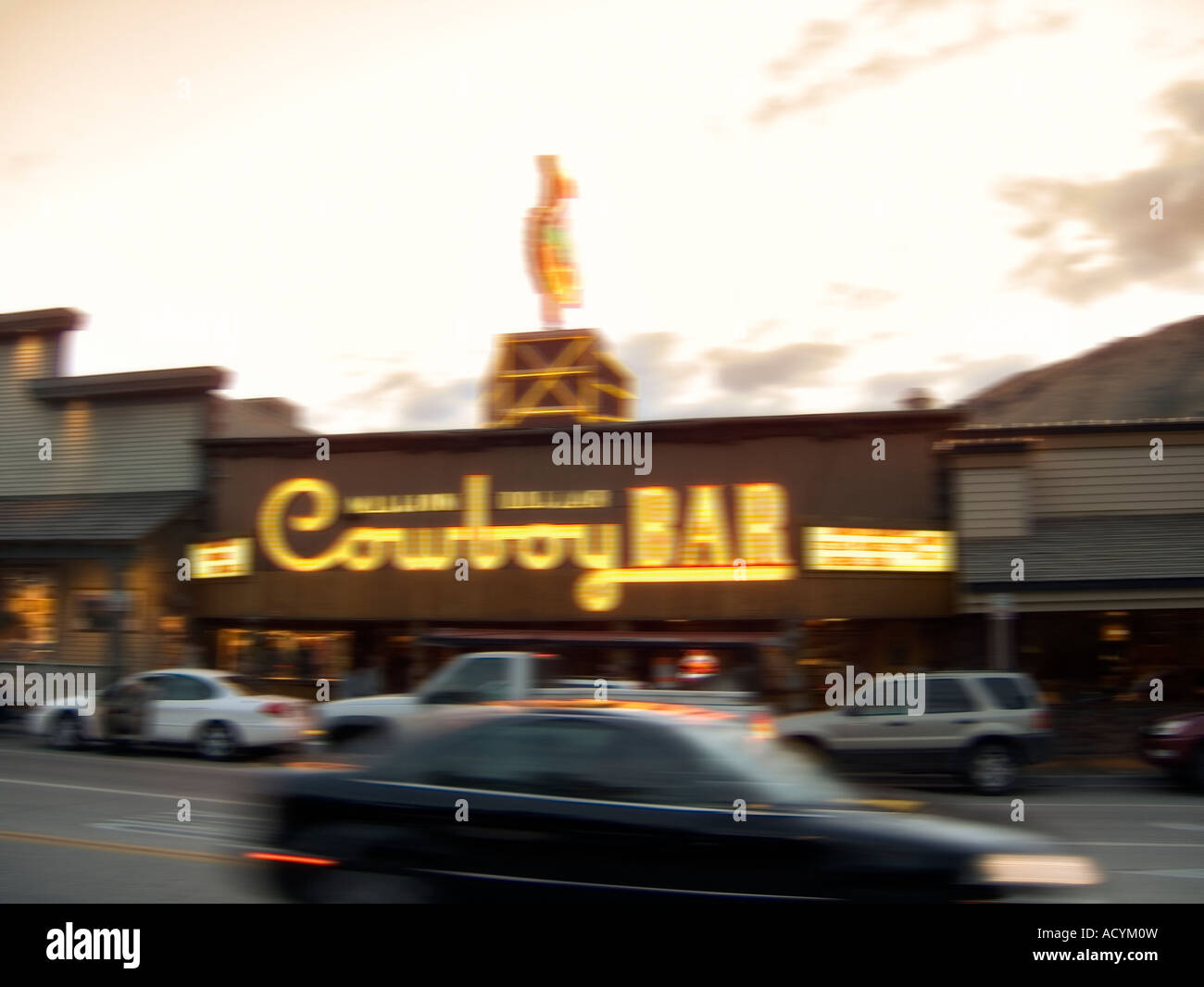 The Million Dollar Cowboy Bar. Jackson Hole. Wyoming State. USA Stock