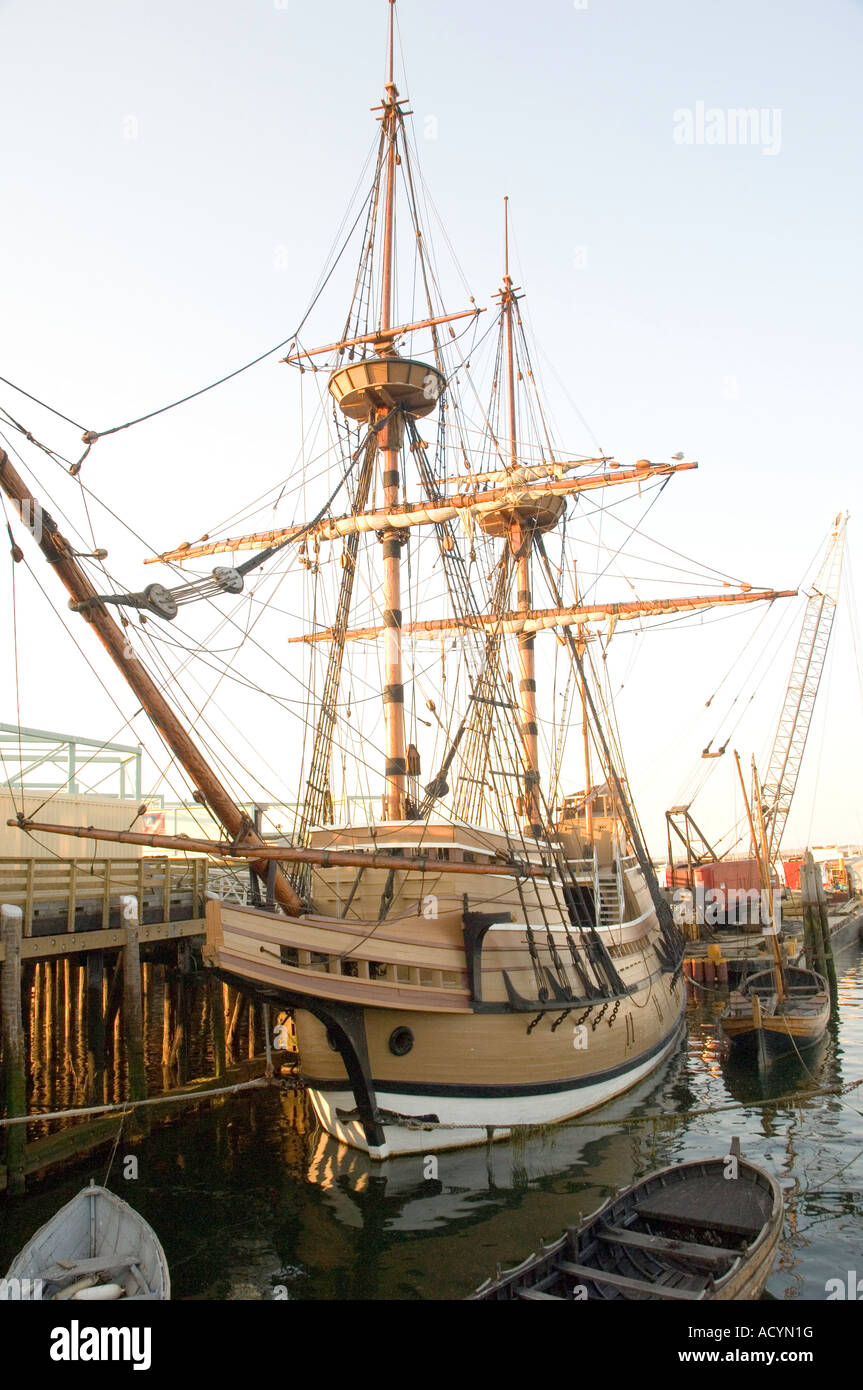 The Mayflower 2 in Plymouth Massachusetts Stock Photo