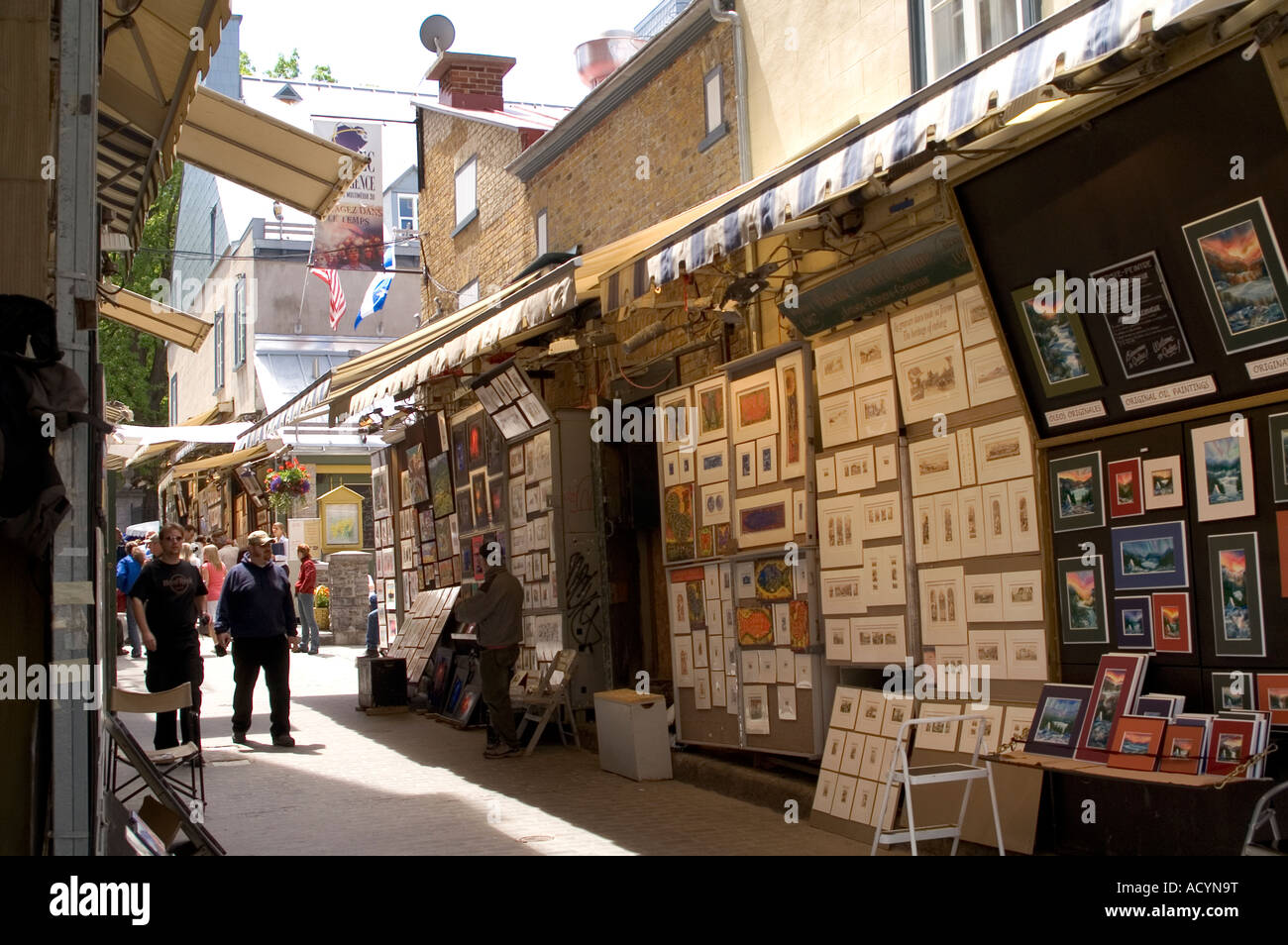 Rue Du Tresor Quebec Canada Stock Photo Alamy