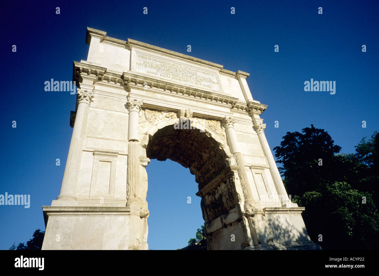 Italy Rome The Arch of Titus in the Roman Forum Stock Photo - Alamy