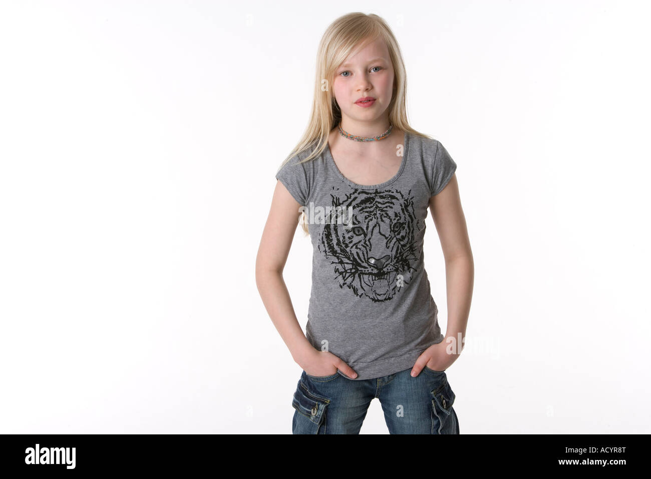 Portrait of a blond teenage girl Stock Photo