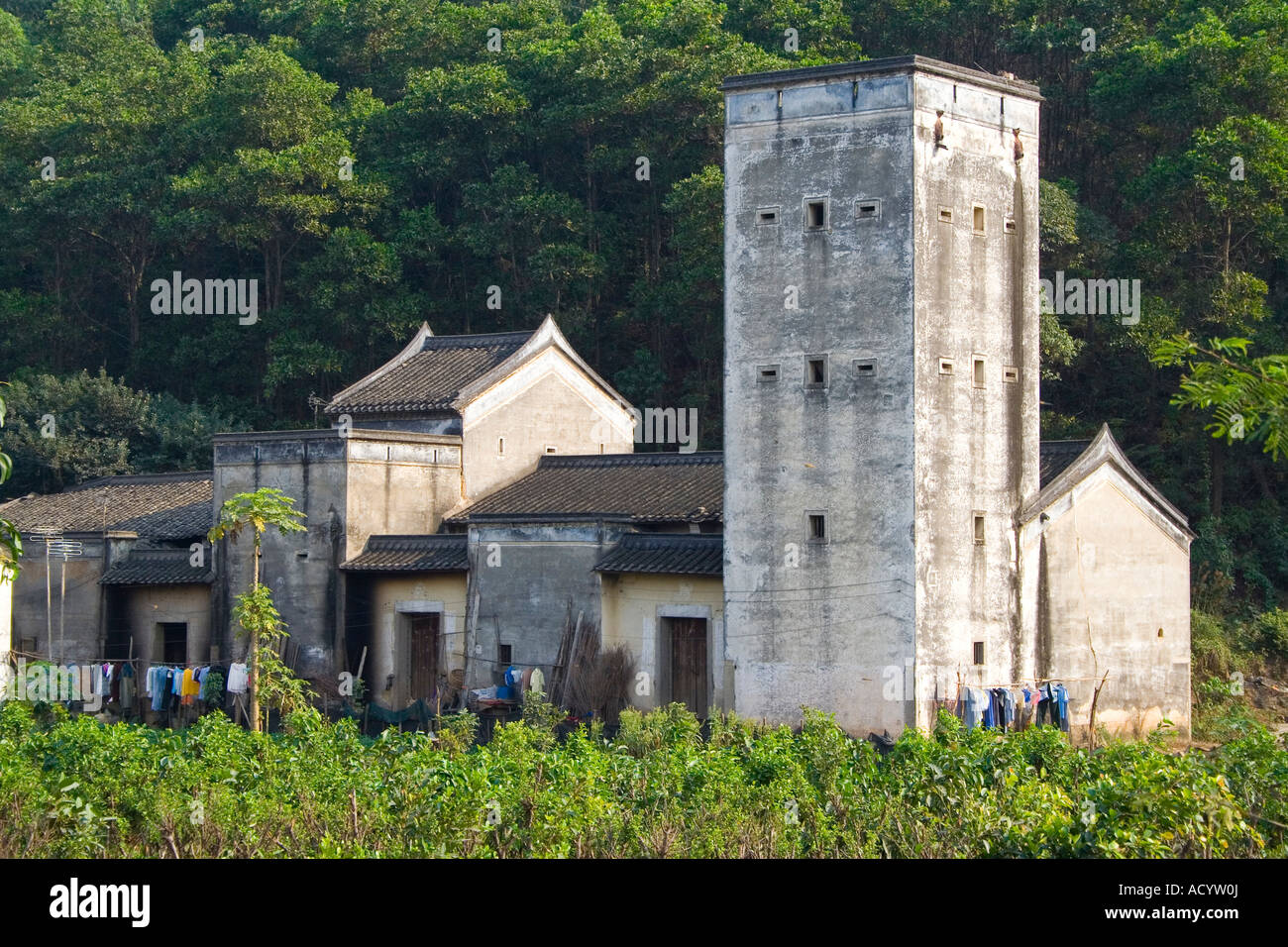 Fortified House and Village 15 Km from Shenzhen China Stock Photo