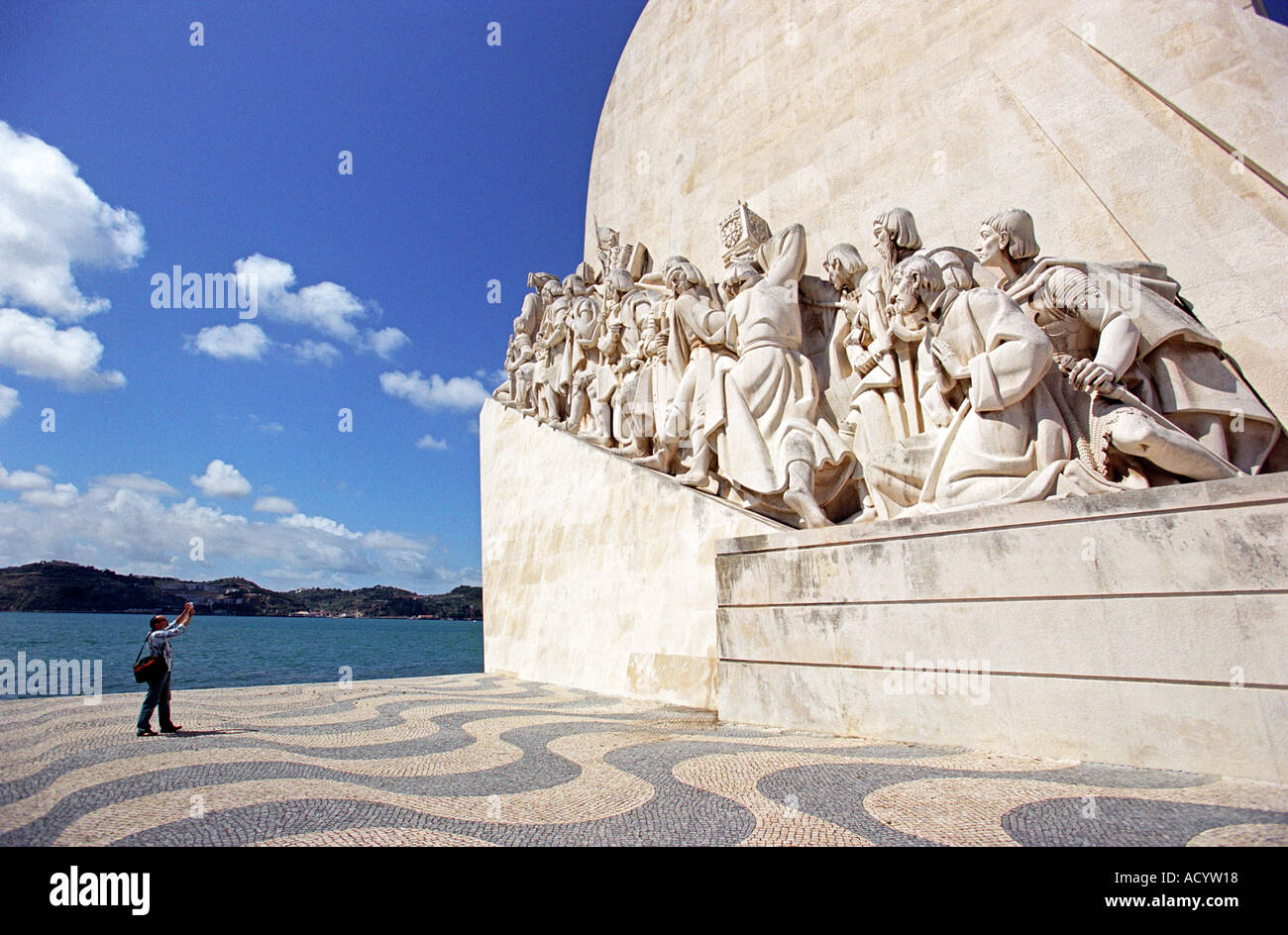 Monument to the Discoveries in Lisbon Portugal Stock Photo