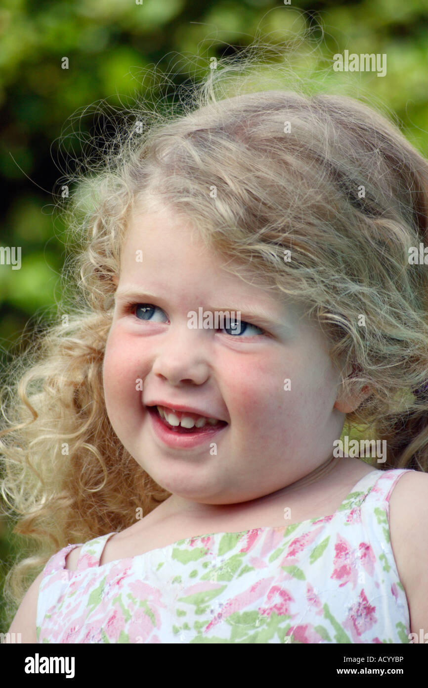 Cute 3 Year Old Girl With Blonde Hair Stock Photo 13258809 Alamy