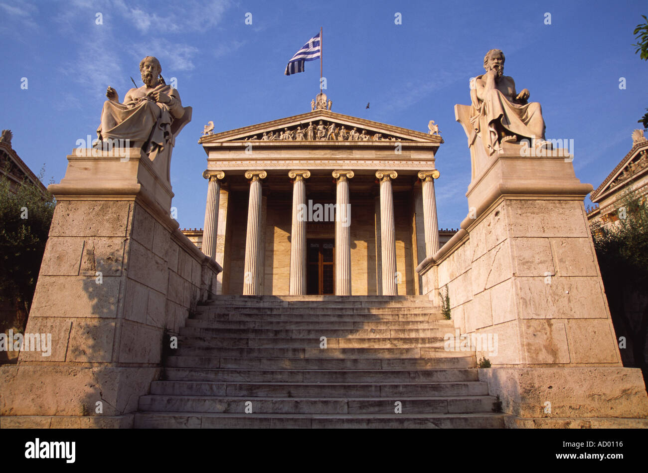 Athens Academy of the Arts and Sciences Athens Greece Stock Photo