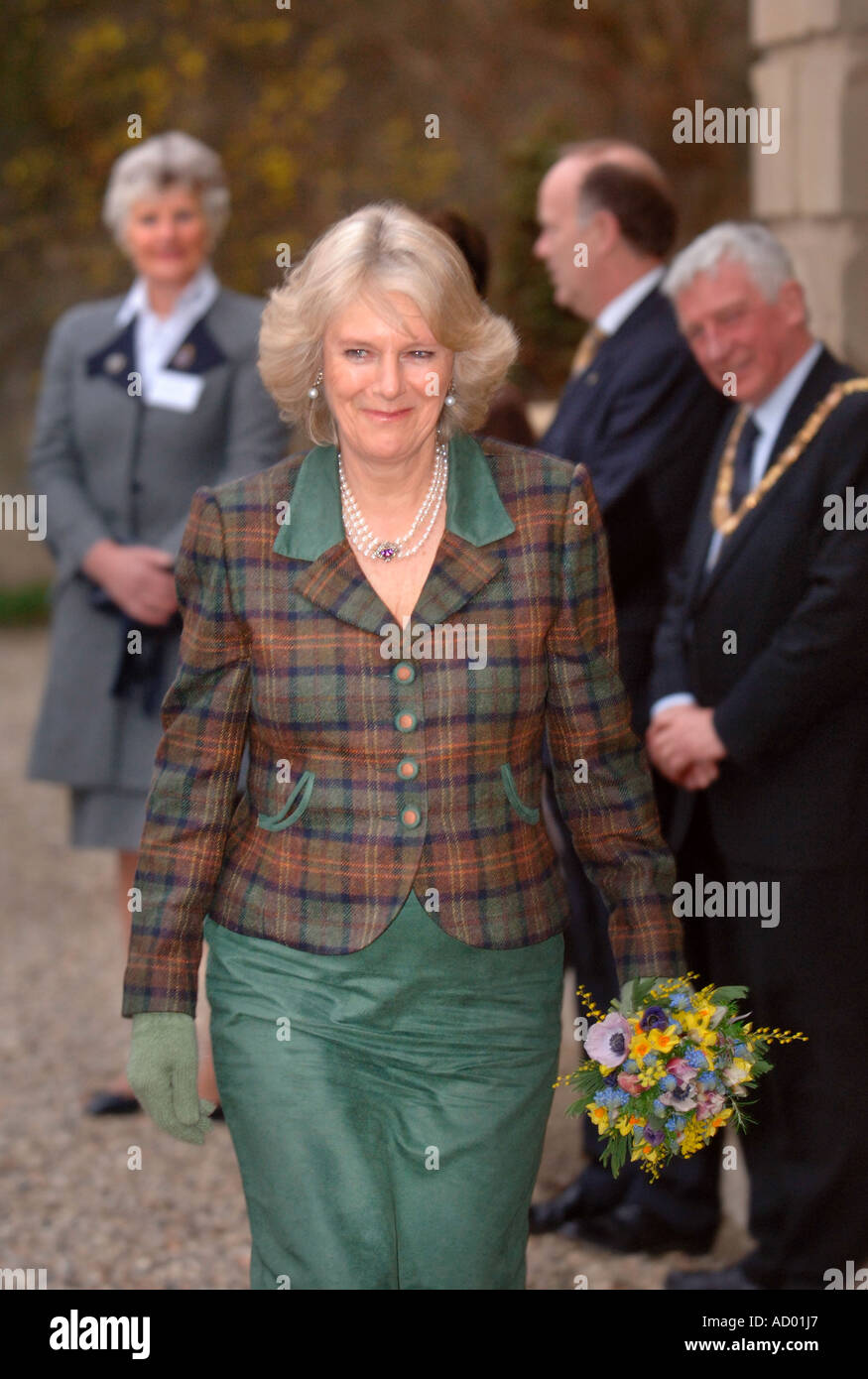 CAMILLA PARKER BOWLES VISITING THE HOLBURNE MUSEUM IN BATH UK FEB 2006 Stock Photo