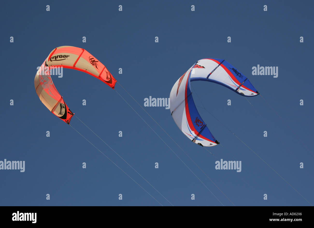 Wind Surfing Kites Stock Photo Alamy
