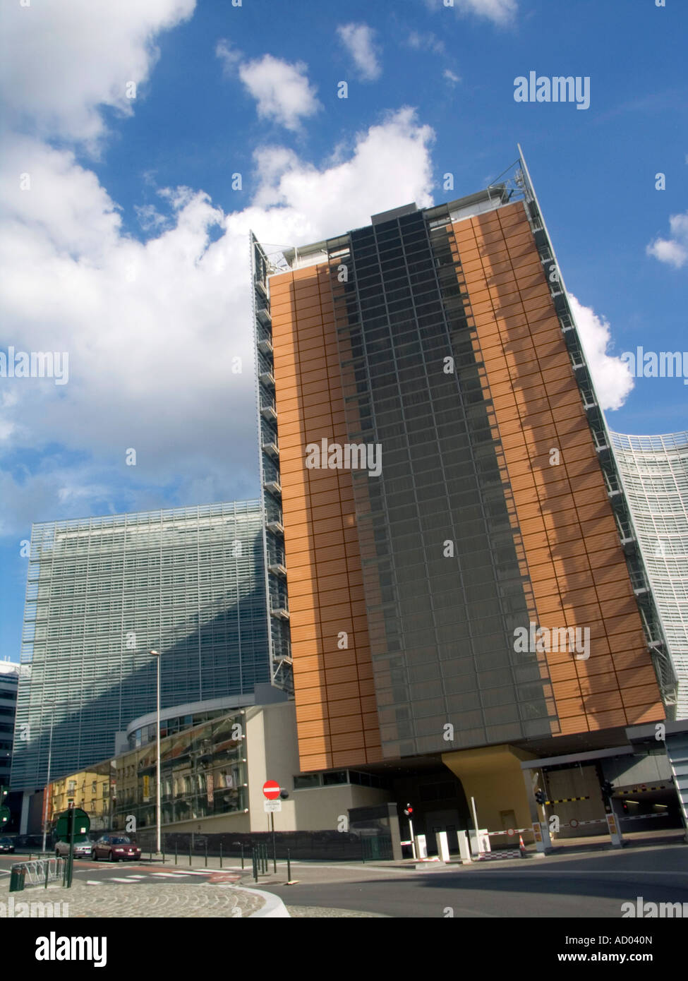 The Berlaymont building on Schuman platz Rue de la Loi in Brussels Belgium is the headquarter of the European Commission Stock Photo