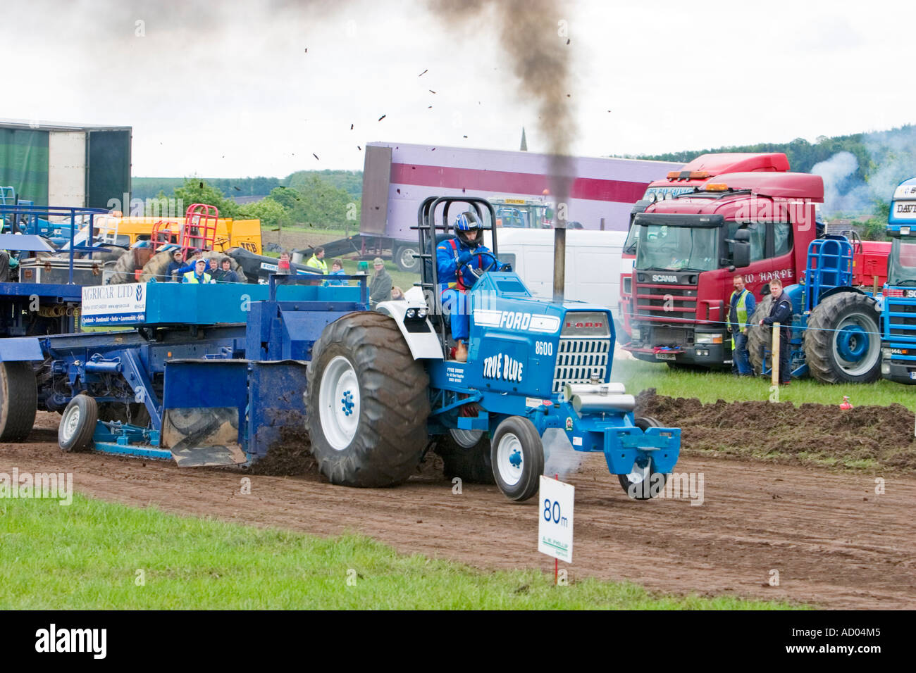 Tractor pulling contest at Scottish agricultural show Stock Photo Alamy