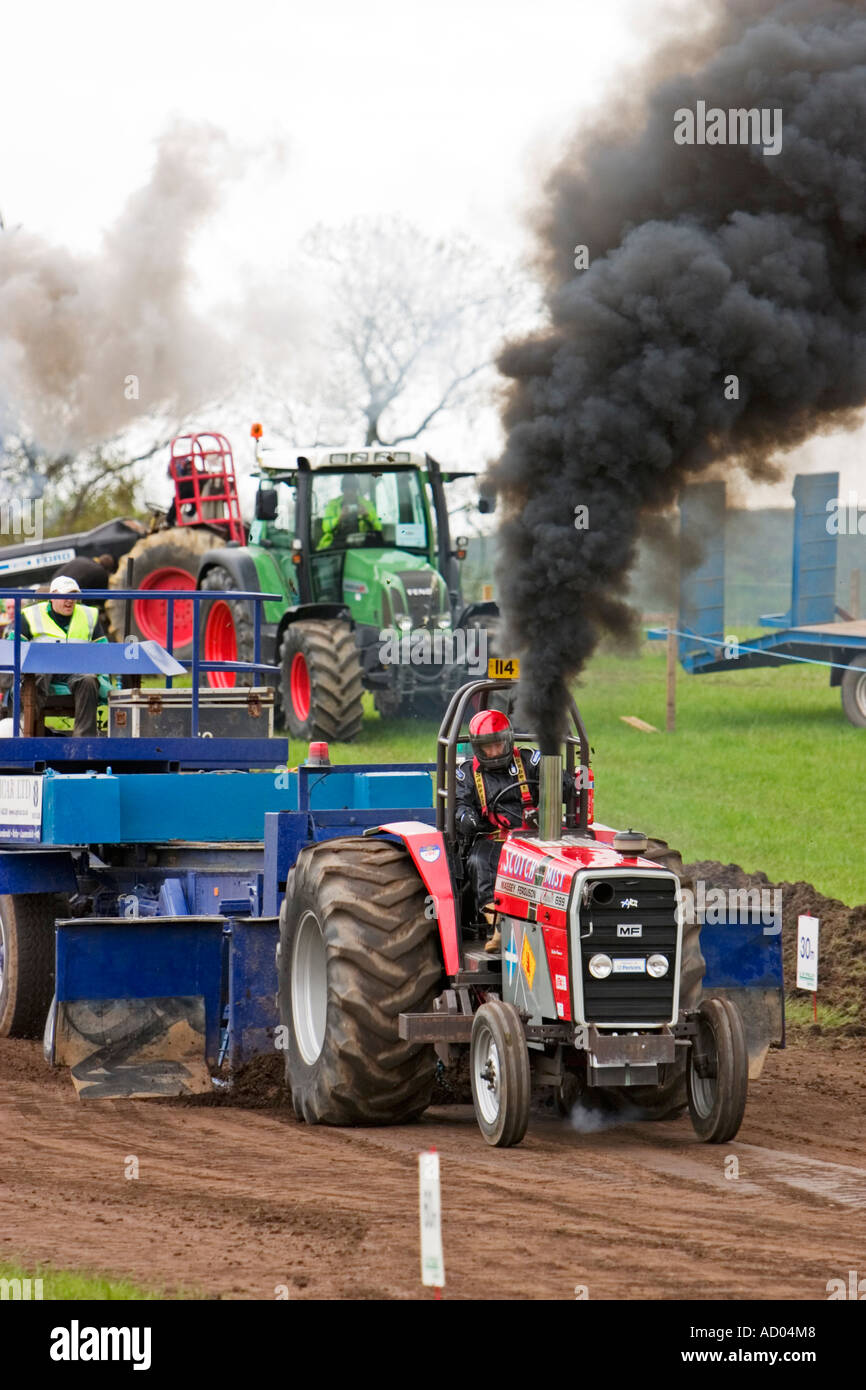 Tractor pulling contest at Scottish agricultural show Stock Photo Alamy