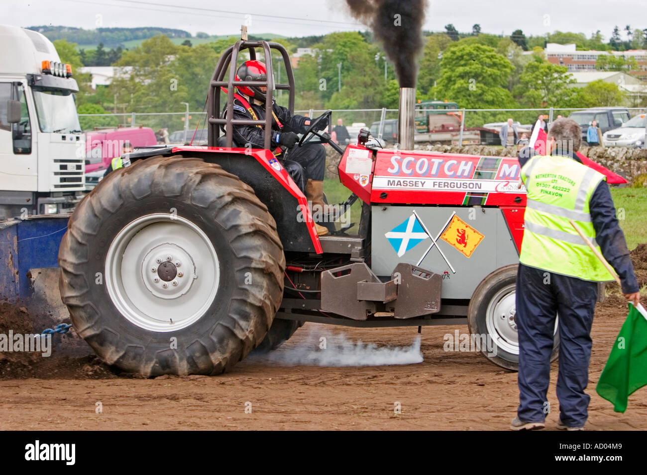 Tractor pulling contest at Scottish agricultural show Stock Photo Alamy
