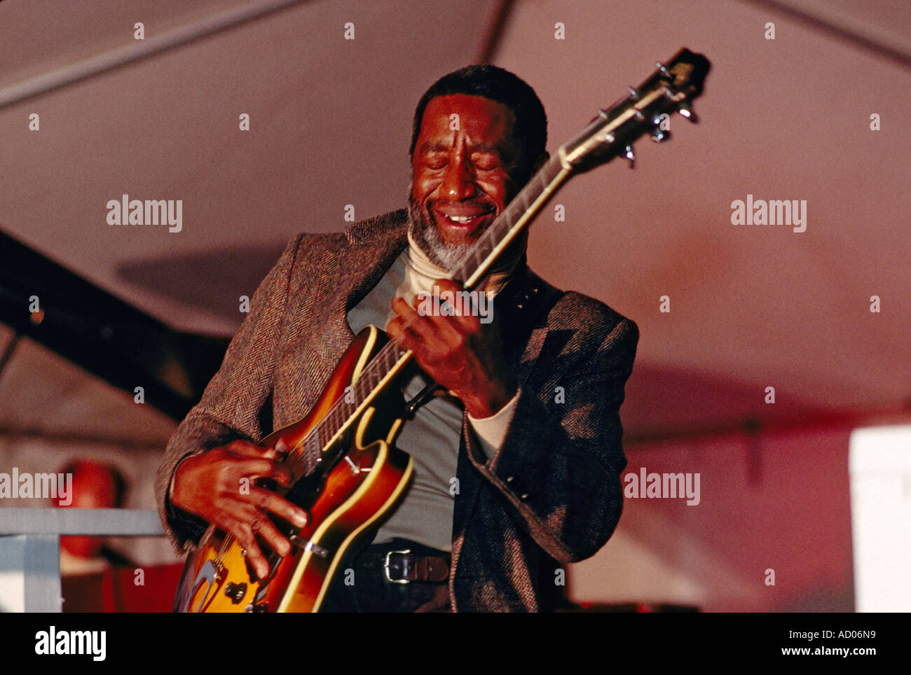 Jazz musician performing at a festival in St Augustine Florida USA