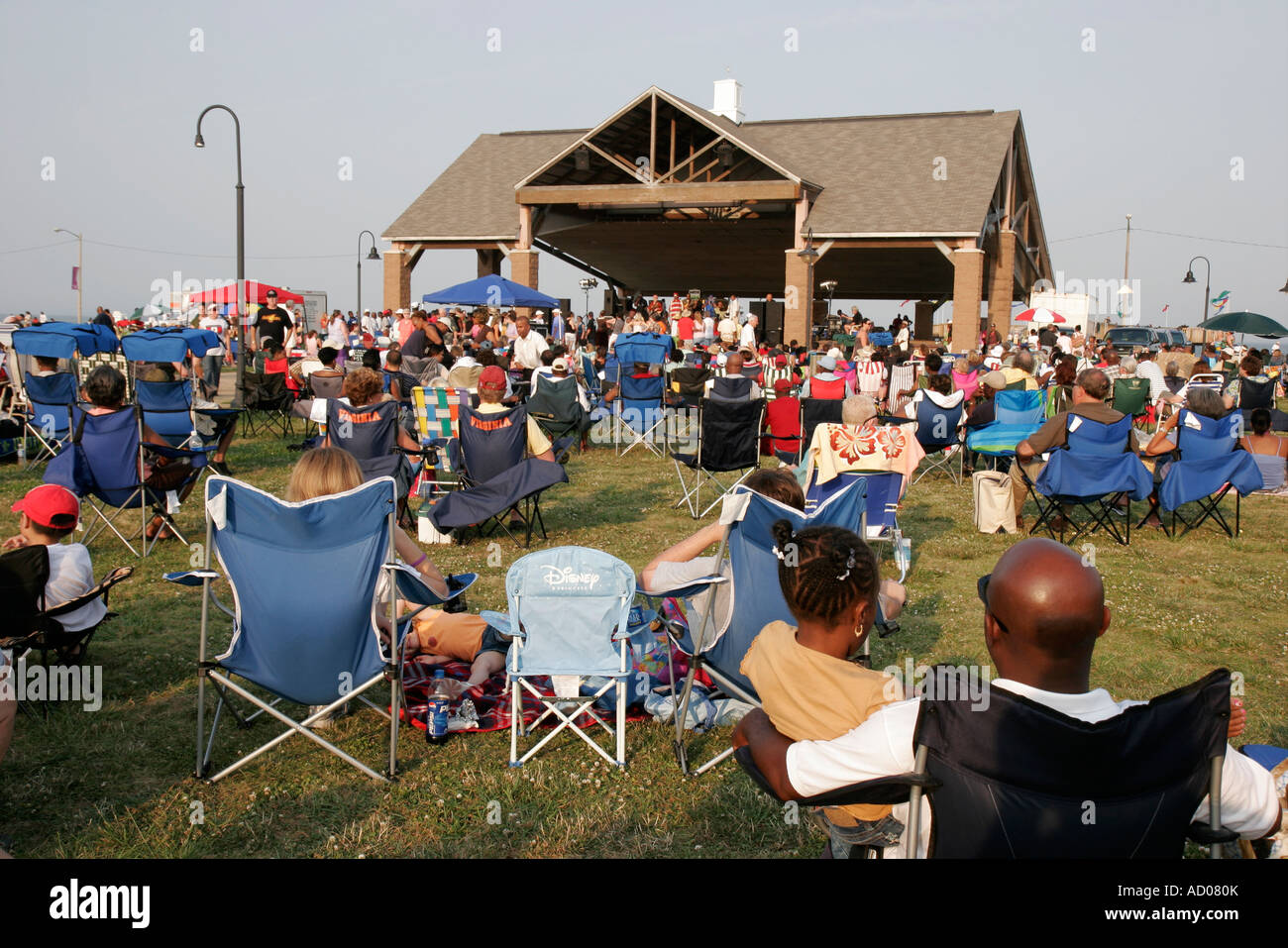 Virginia Hampton Buckroe Beach Park Groovin By The Bay Concert Stock 