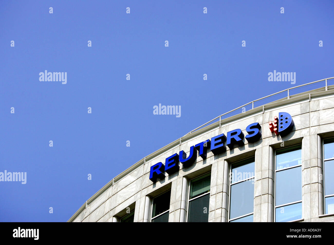 Reuters sign above the Head Office London UK Stock Photo