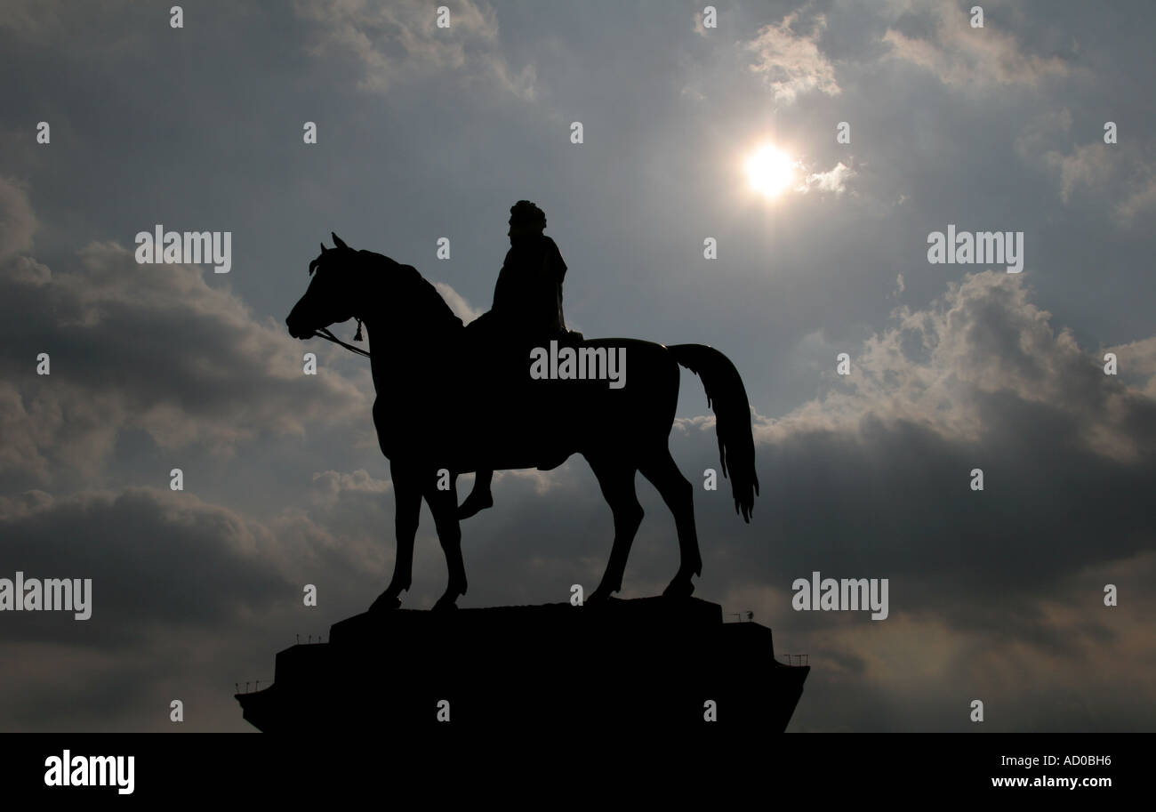 King George IV Statue in Trafalgar Square, central London Stock Photo