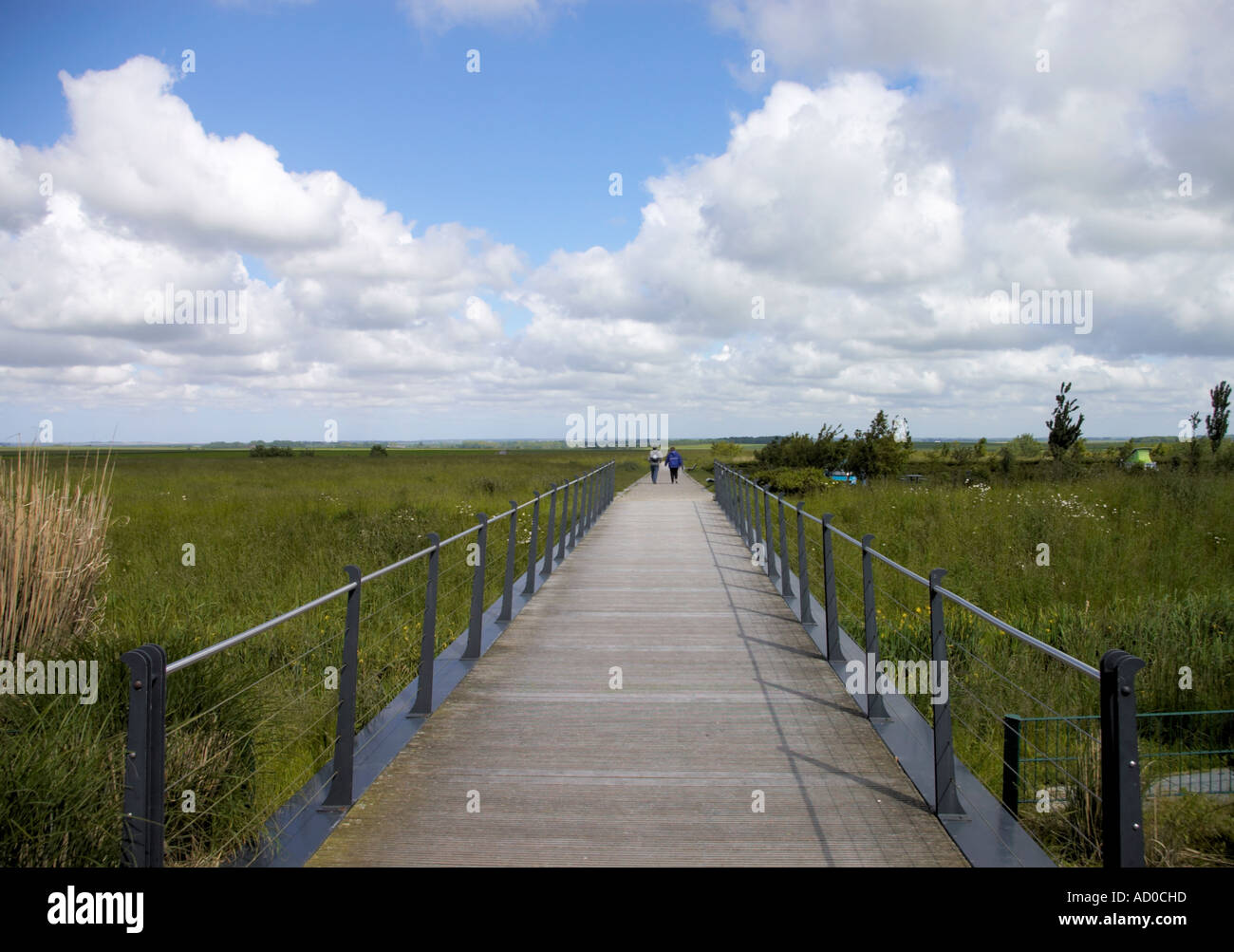 a wildfowl park at a French motorway cafe Aire de Baie de Somme Stock Photo