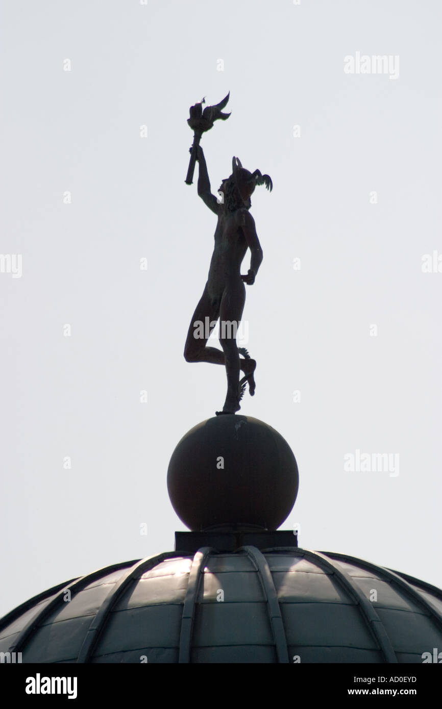 Statues In Sheffield Statue of Mercury on dome of Lyceum Theatre Sheffield Stock Photo - Alamy