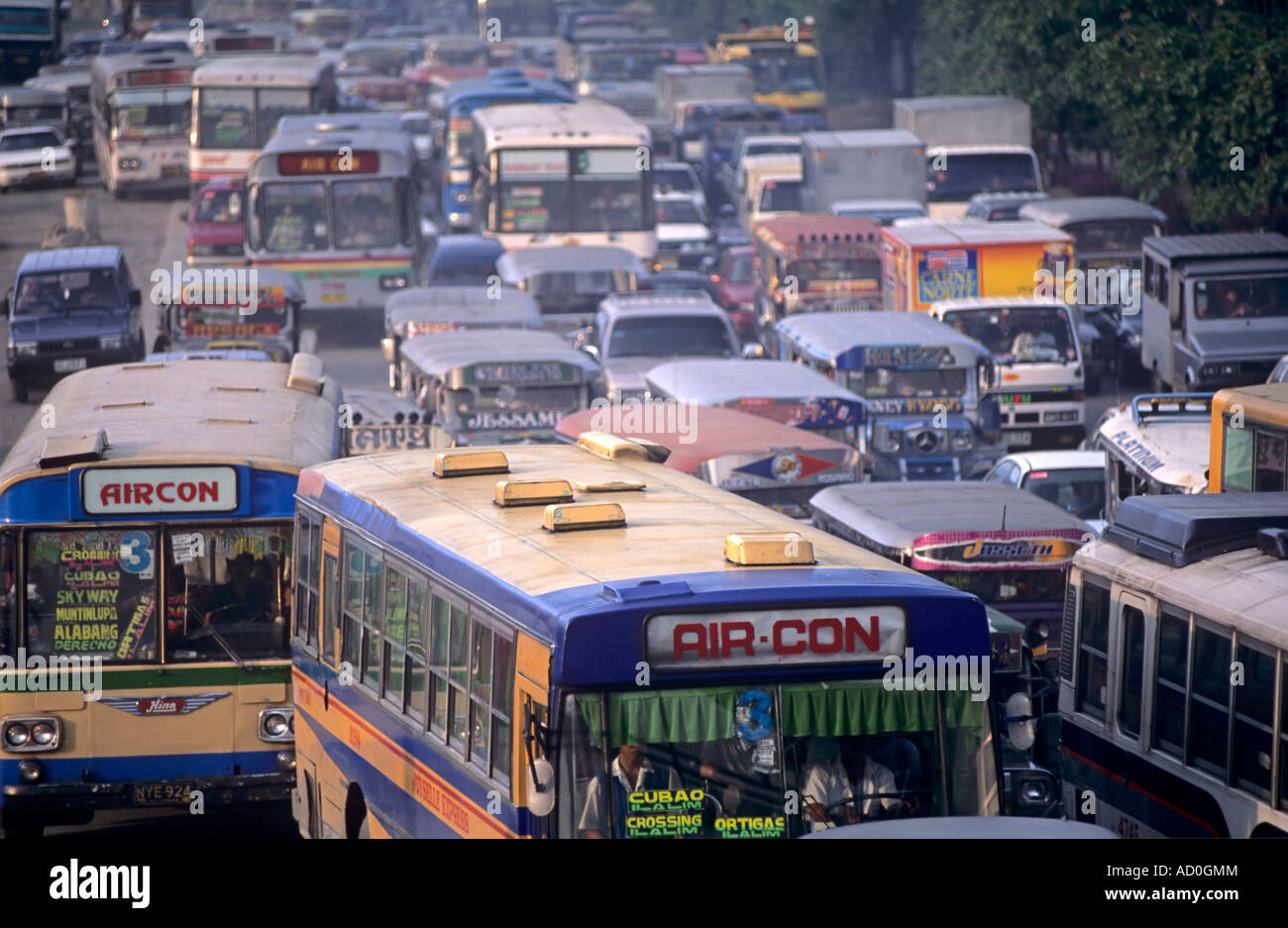 Traffic jam Manila Philippines Stock Photo Alamy