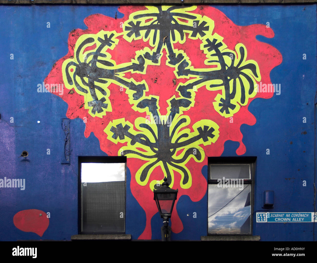 Dublin Wall Art Painted walls of a shop in Crown Alley near Temple Bar