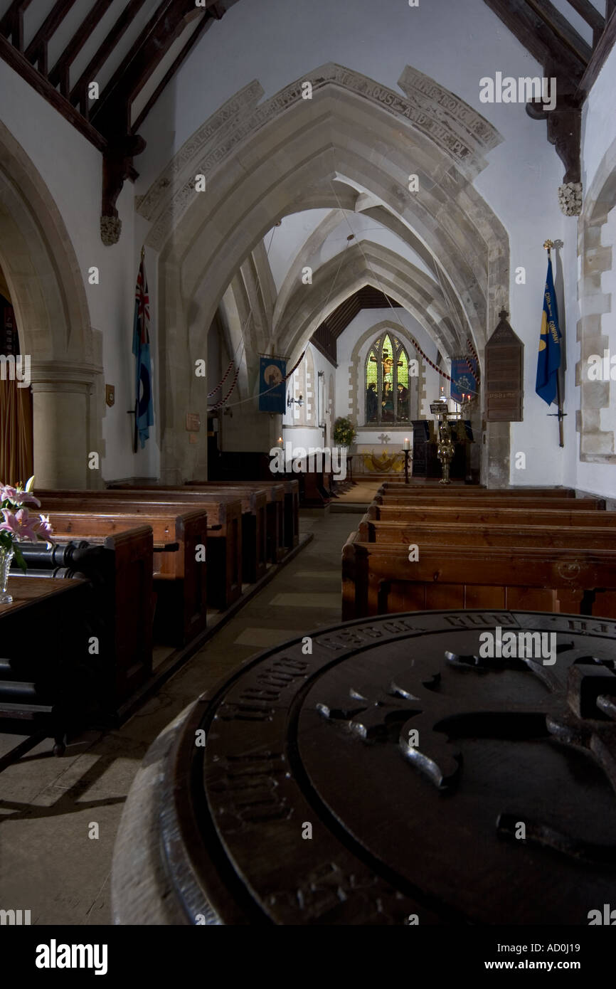 Interior of the Church of St Margaret of Antioch Chilmark Wiltshire