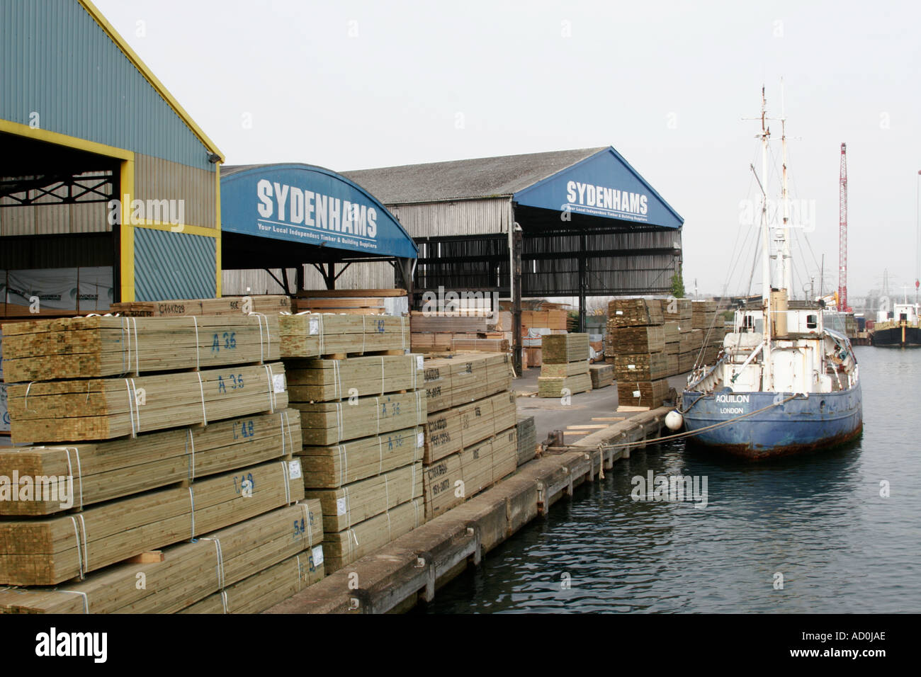 Wood yard, Hamworthy, Poole, Dorset, England, UK Stock Photo Alamy