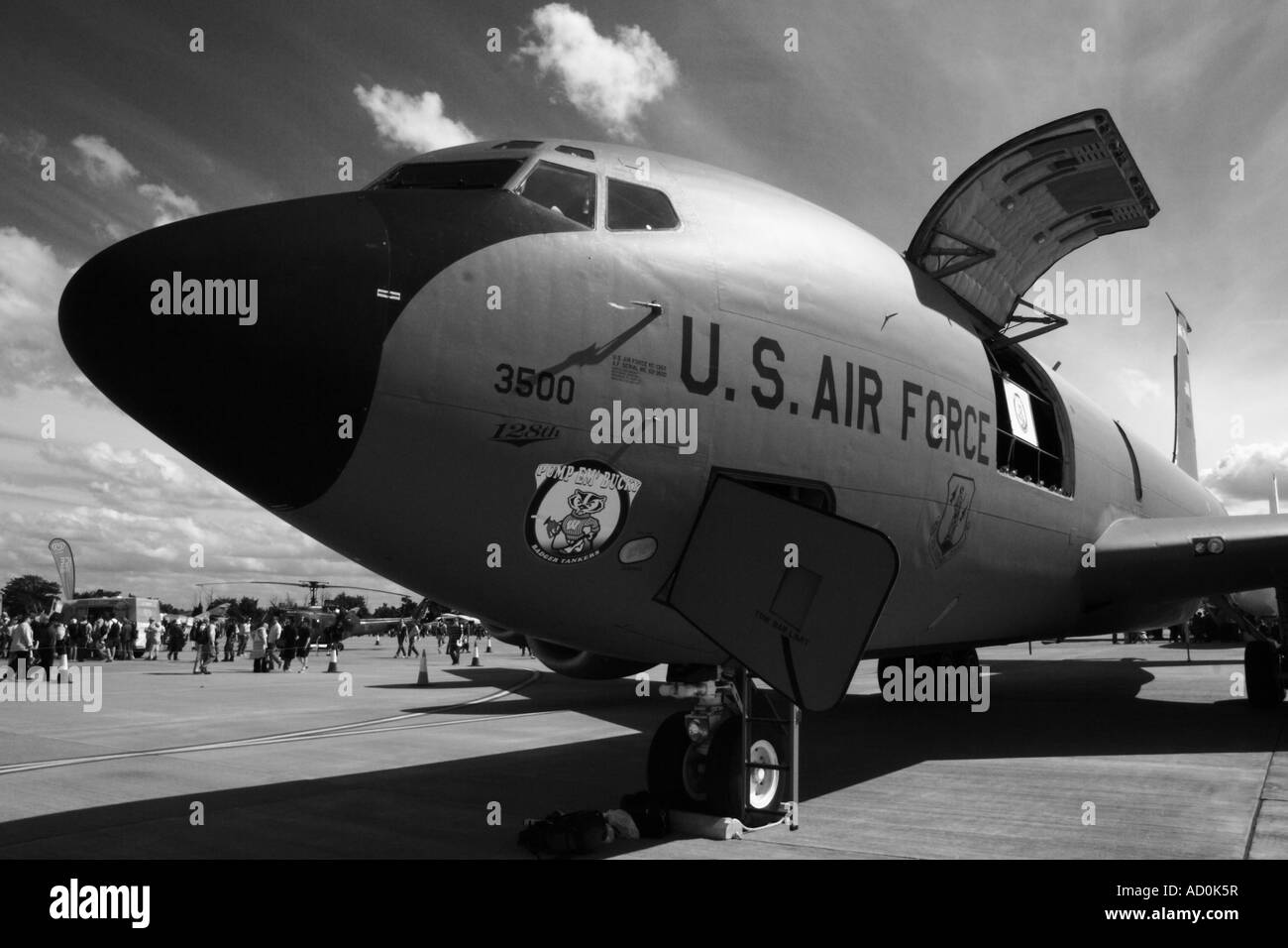 US Airforce KC -135 Cargo Door Open Stock Photo