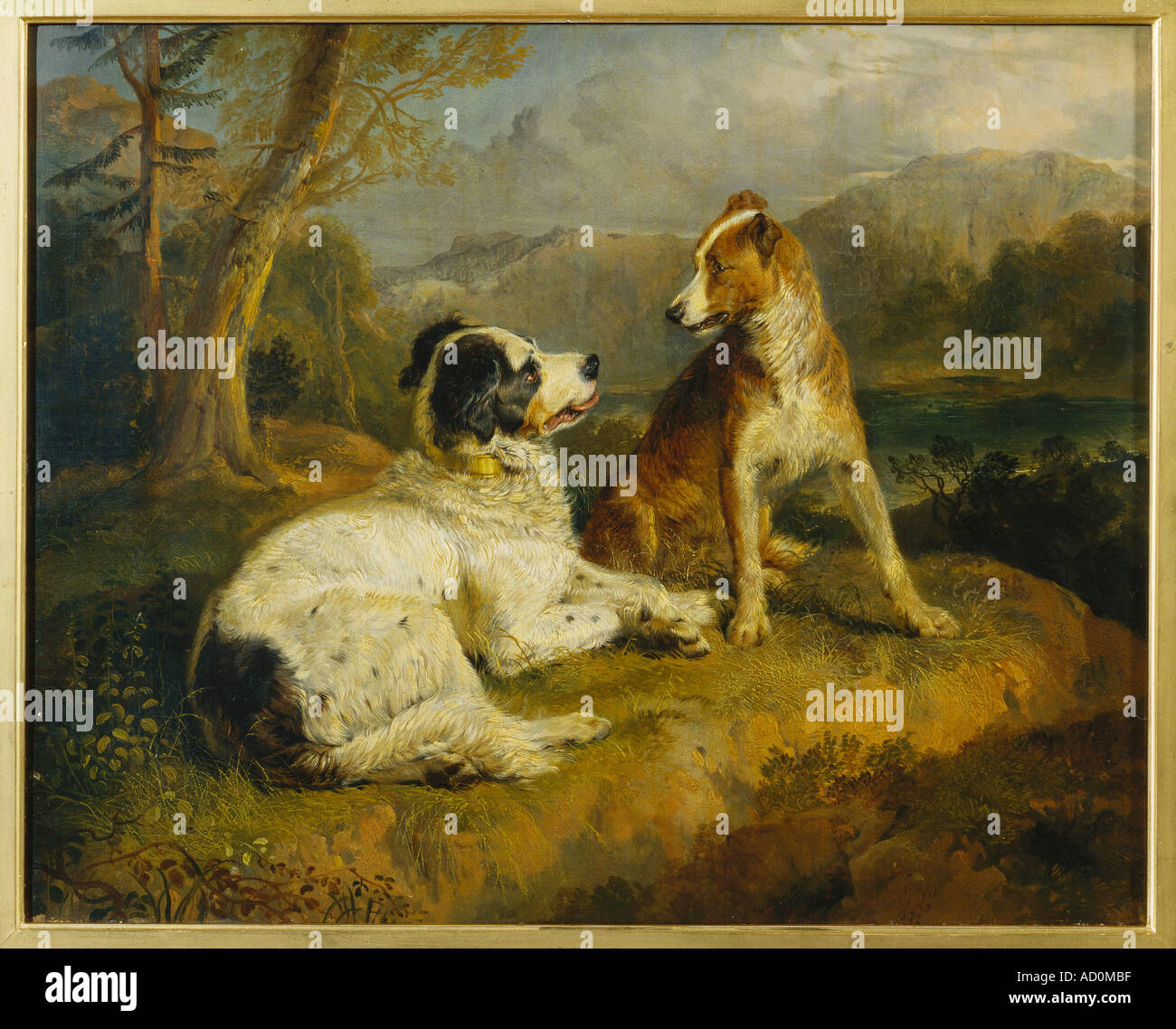 The Two Dogs By Sir Edwin Landseer England 1822 Stock Photo Alamy