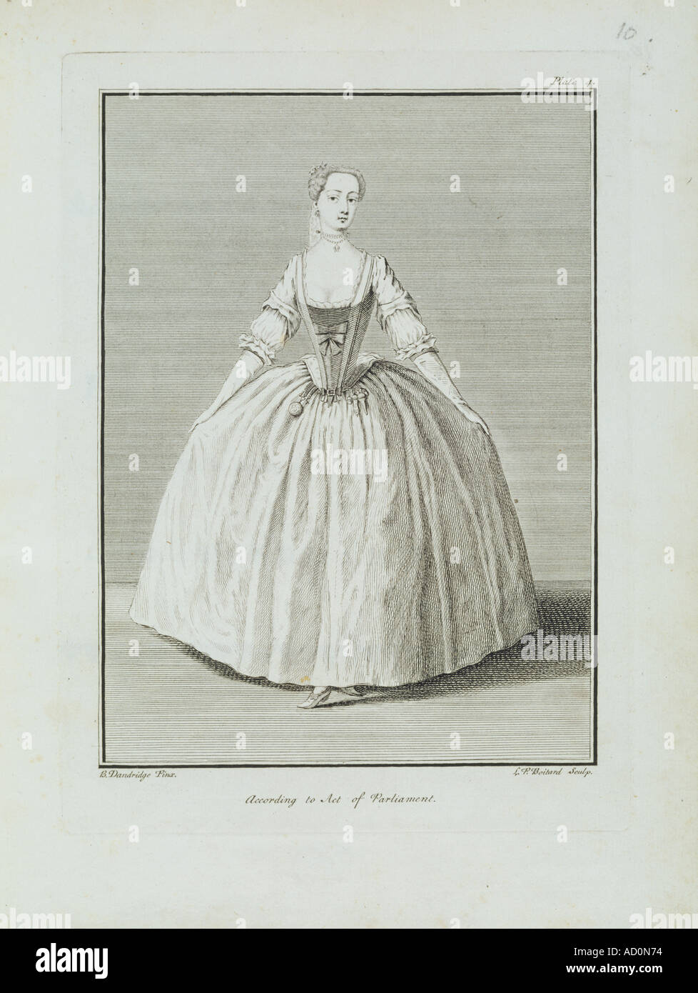 A Georgian lady by F Nivelon. Great Britain, 1737. Stock Photo