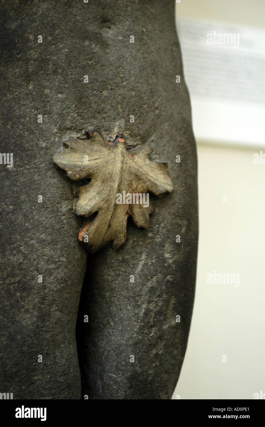 Fig leaf from a chimneypiece from Palazzo Rusconi. Italy, early 16th century. Stock Photo