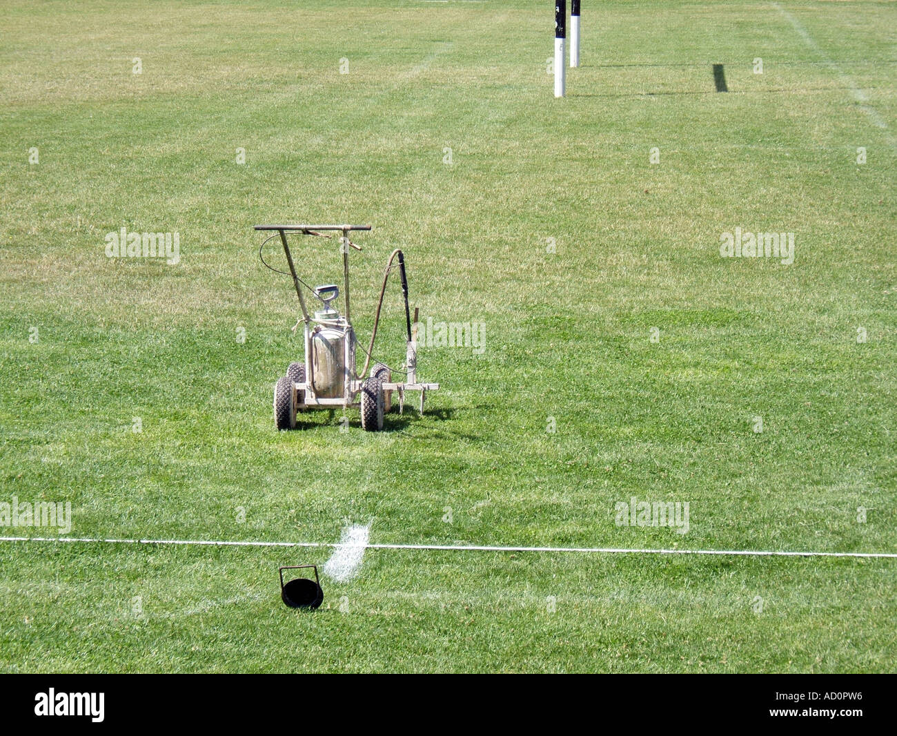 groundsman's field marking machine Stock Photo Alamy