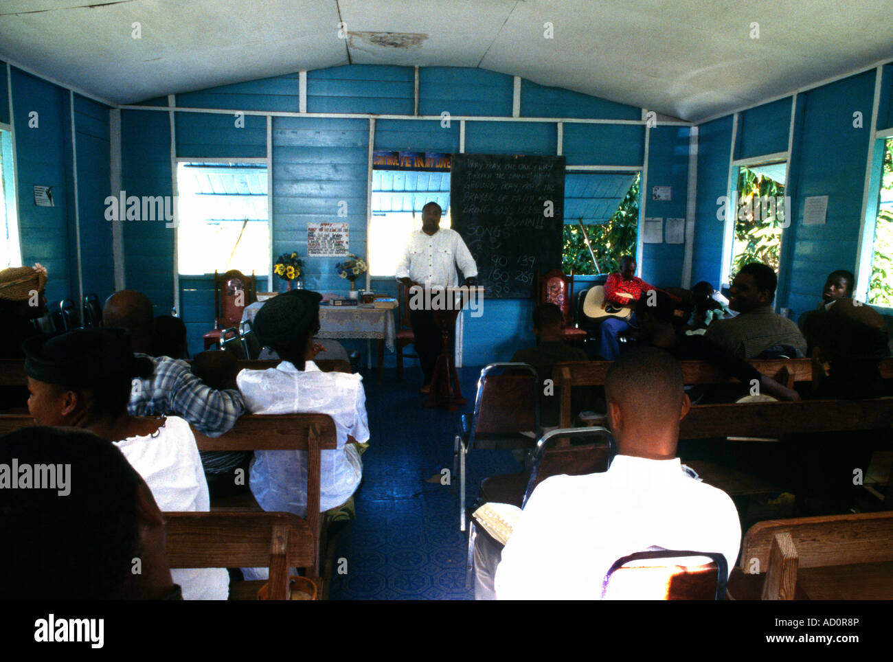 Nr Castries St Lucia Church Of God 7th Day Service On Sabbeth Stock Photo