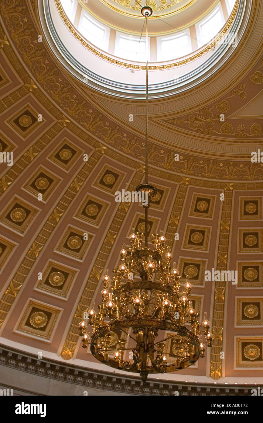 Dome and Chandelier National Statuary Hall US Capitol Building Stock
