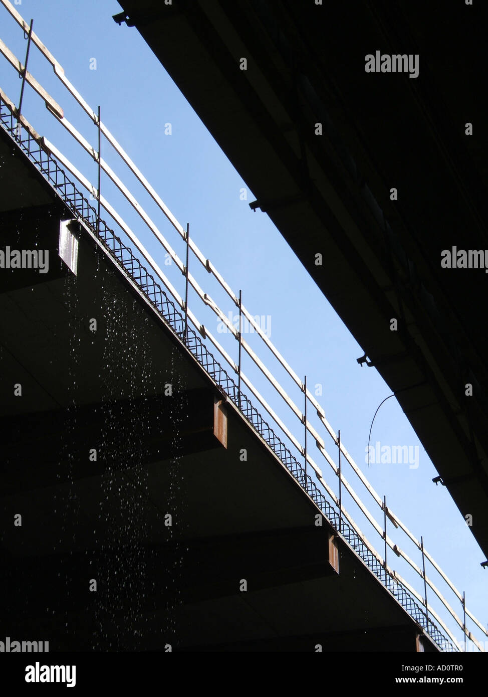 wooden fence on bridge under construction Stock Photo Alamy